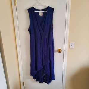Torrid floral blue lace dress